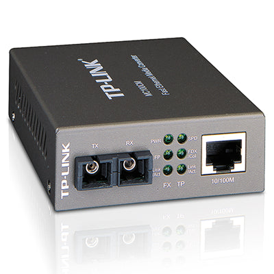 TP-Link MC100CM 10/100Mbps Multi-Mode Dual Fiber Media Converter SC Port | 100BASE-FX Fiber to 100Base-TX Copper TP-Link MC100CM 10/100Mbps Multi-Mode Dual Fiber Media Converter SC Port | 100BASE-FX Fiber to 100Base-TX Copper